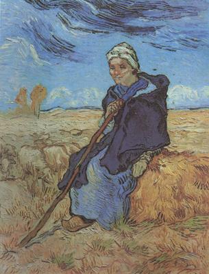 Vincent Van Gogh The Shepherdess (nn040 oil painting picture